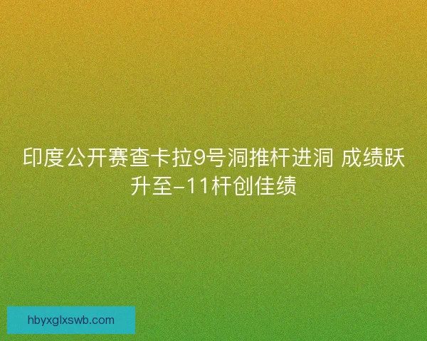 印度公开赛查卡拉9号洞推杆进洞 成绩跃升至-11杆创佳绩